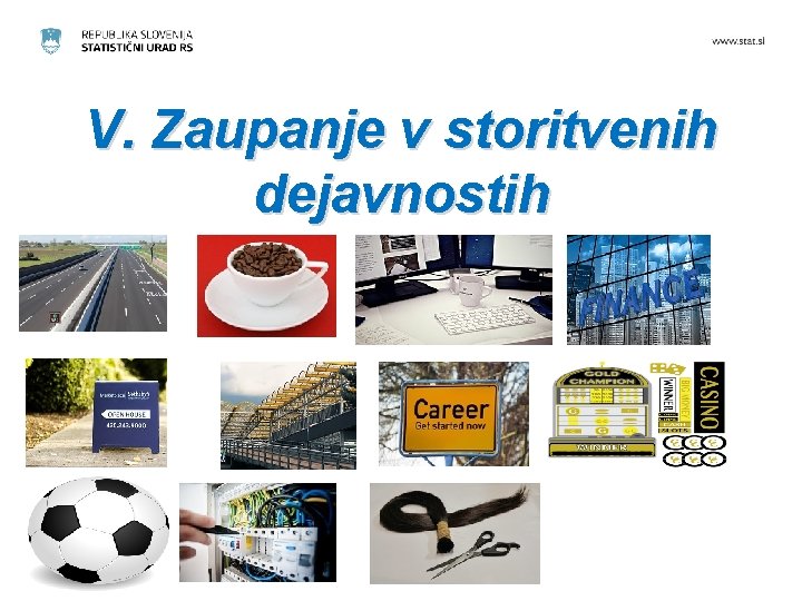 V. Zaupanje v storitvenih dejavnostih 