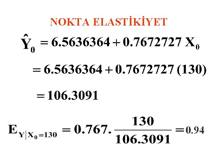 NOKTA ELASTİKİYET 0. 94 