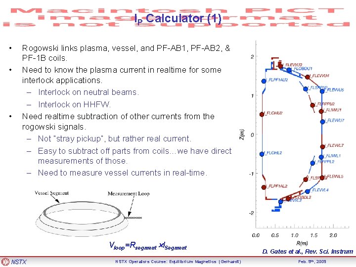 IP Calculator (1) • • • Rogowski links plasma, vessel, and PF-AB 1, PF-AB