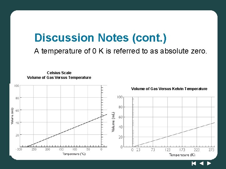 Discussion Notes (cont. ) A temperature of 0 K is referred to as absolute