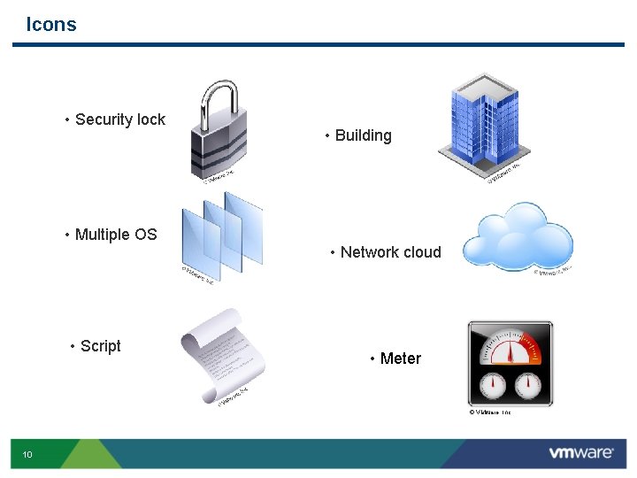 Icons • Security lock • Multiple OS • Script • Building • Network cloud