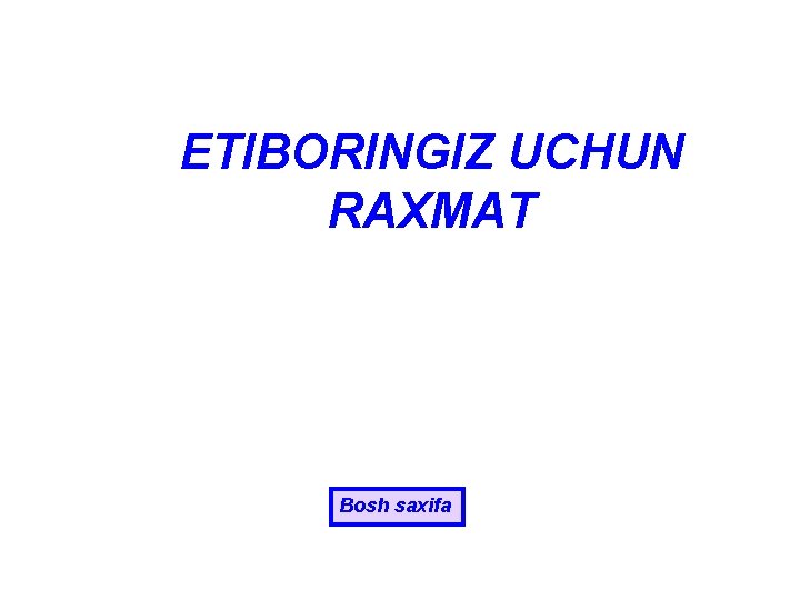 ETIBORINGIZ UCHUN RAXMAT Bosh saxifa 