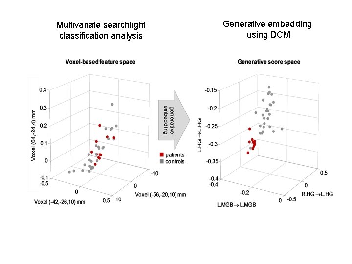 Multivariate searchlight classification analysis Generative embedding using DCM 