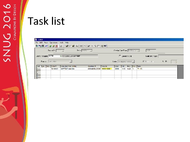 Task list 