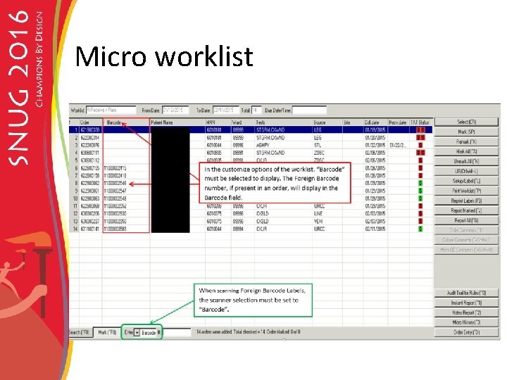 Micro worklist 