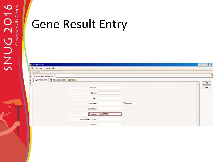 Gene Result Entry 