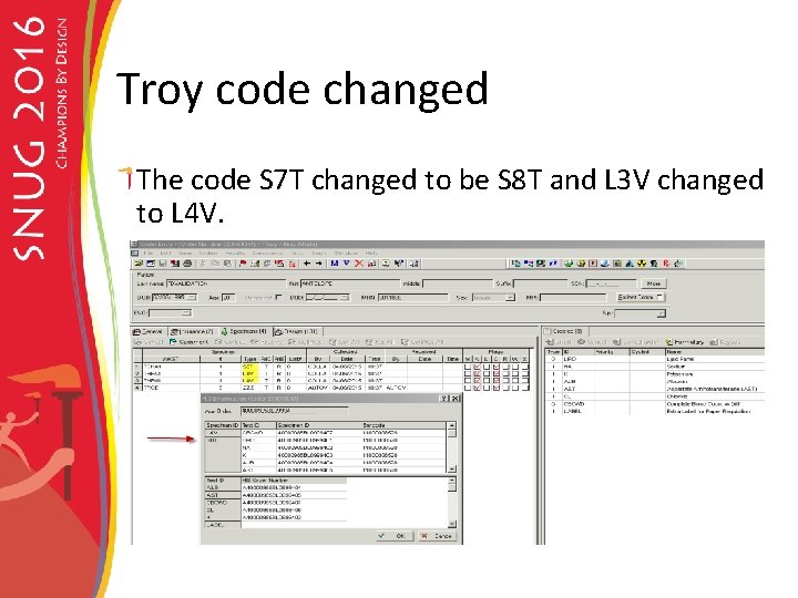 Troy code changed The code S 7 T changed to be S 8 T