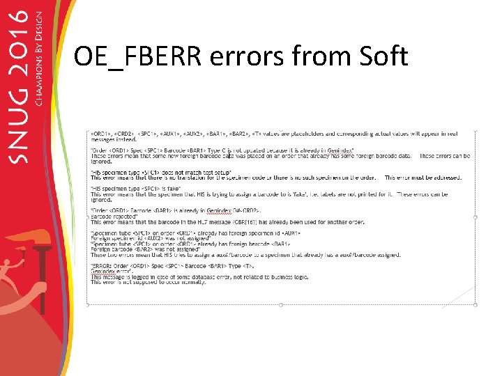 OE_FBERR errors from Soft 