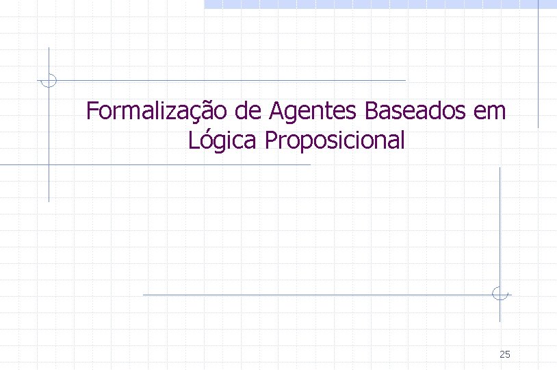 Formalização de Agentes Baseados em Lógica Proposicional 25 