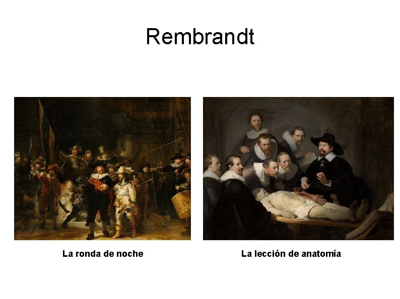Rembrandt La ronda de noche La lección de anatomía 