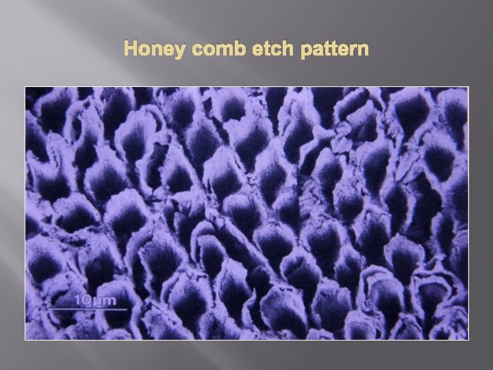 Honey comb etch pattern 