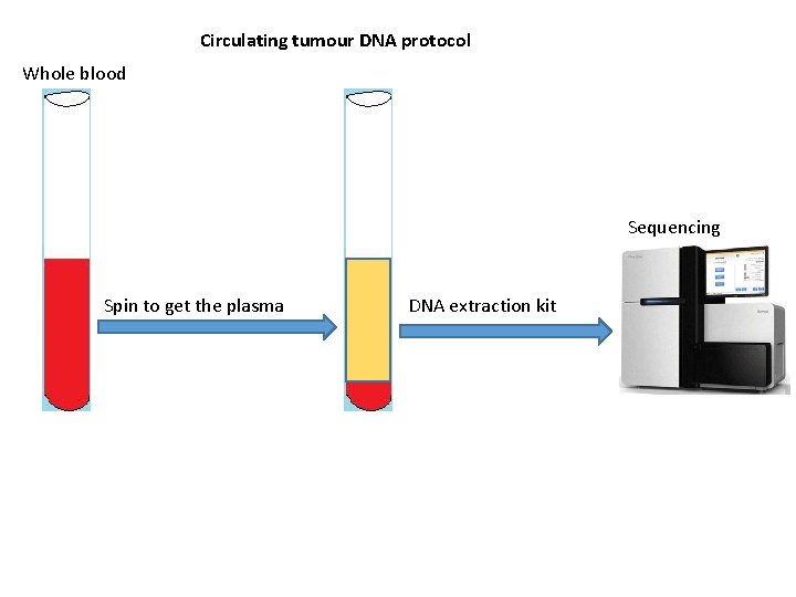 Circulating tumour DNA protocol Whole blood Sequencing Spin to get the plasma DNA extraction