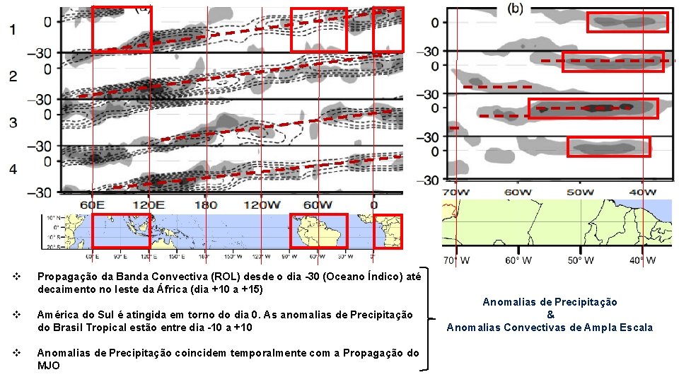 v Propagação da Banda Convectiva (ROL) desde o dia -30 (Oceano Índico) até decaimento