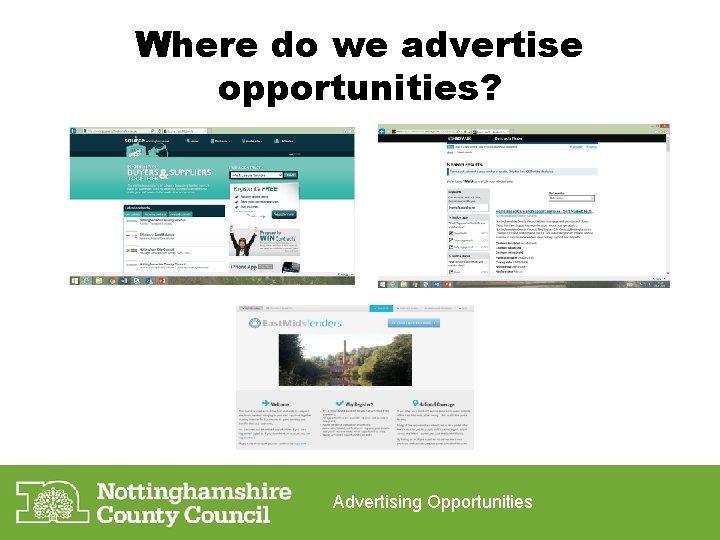 Where do we advertise opportunities? Advertising Opportunities 
