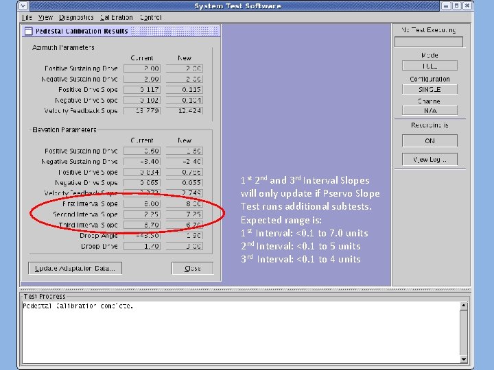 Acceptable Numbers 1 st 2 nd and 3 rd Interval Slopes will only update