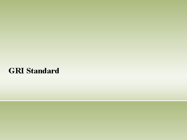 GRI Standard 