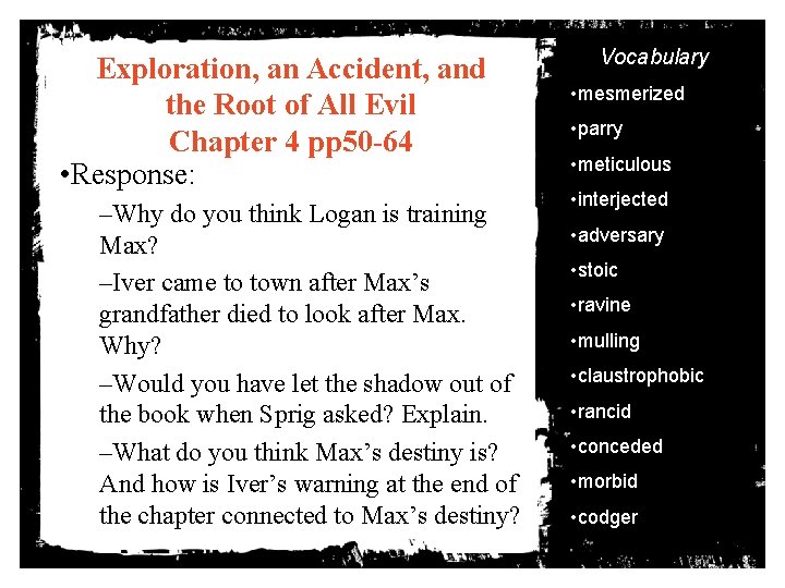 Exploration, an Accident, and the Root of All Evil Chapter 4 pp 50 -64