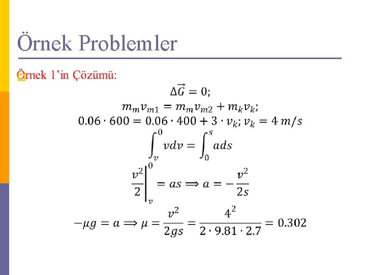 Örnek Problemler p 