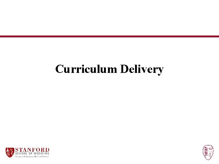 Curriculum Delivery 