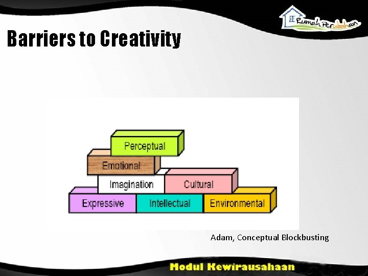 Barriers to Creativity Adam, Conceptual Blockbusting 
