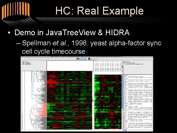 HC: Real Example • Demo in Java. Tree. View & HIDRA – Spellman et