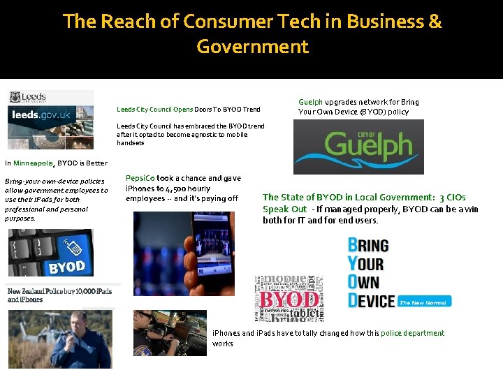 The Reach of Consumer Tech in Business & Government Guelph upgrades network for Bring