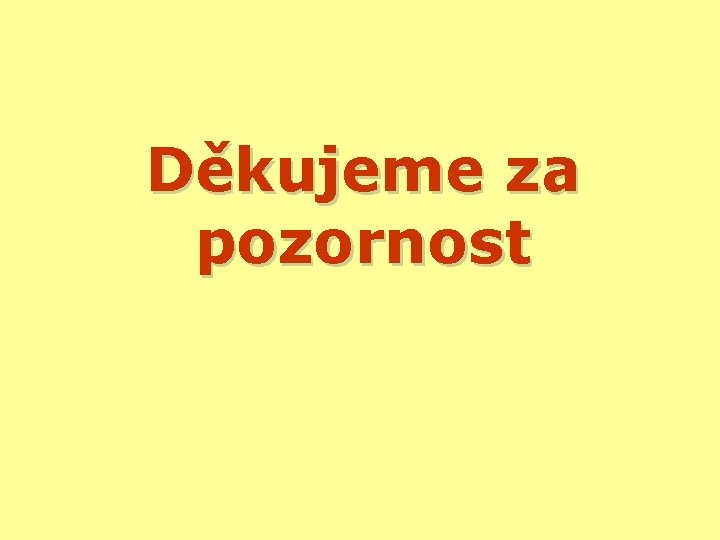 Děkujeme za pozornost 