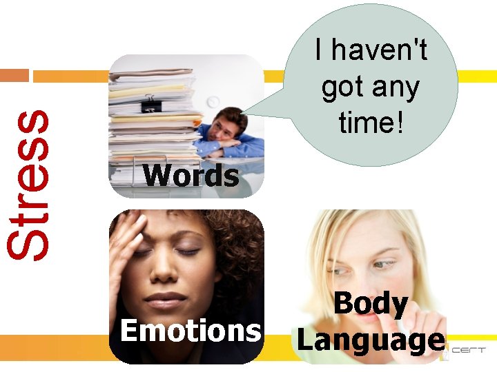 Stress I haven't got any time! Words Emotions Body Language 