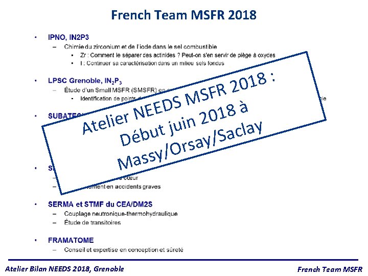 French Team MSFR 2018 : 8 1 0 2 R F S M S