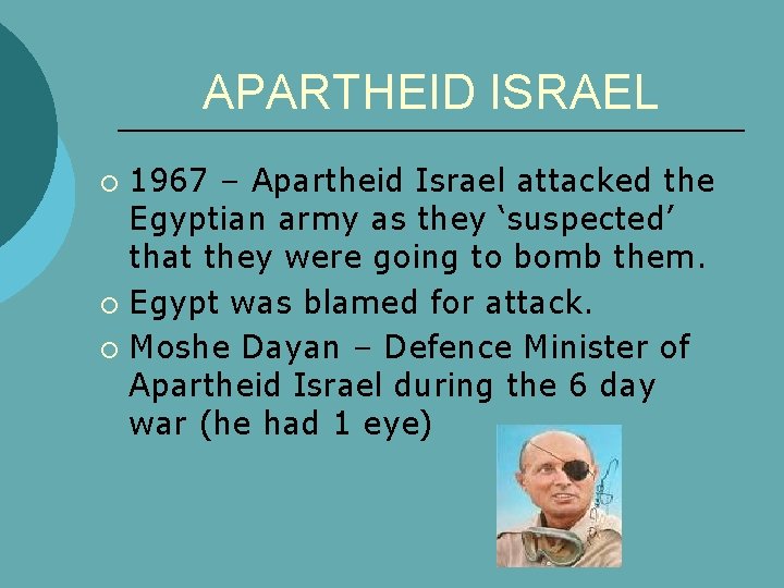 APARTHEID ISRAEL 1967 – Apartheid Israel attacked the Egyptian army as they ‘suspected’ that