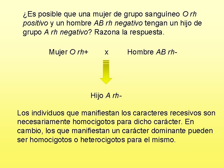 ¿Es posible que una mujer de grupo sanguíneo O rh positivo y un hombre