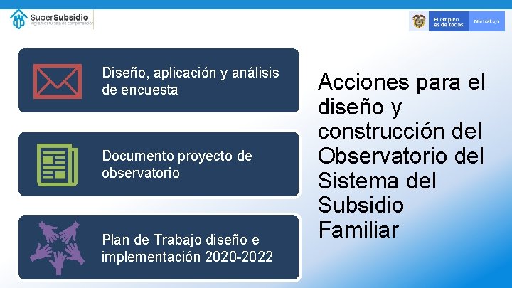 Diseño, aplicación y análisis de encuesta Documento proyecto de observatorio Plan de Trabajo diseño