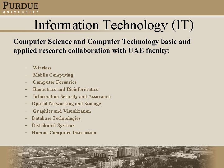 Information Technology (IT) Computer Science and Computer Technology basic and applied research collaboration with