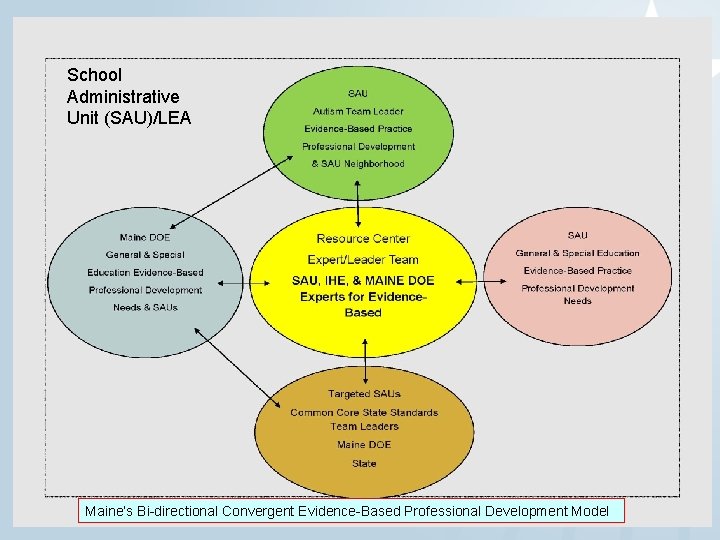 Building Capacity & Sustainability School Administrative Unit (SAU)/LEA A convergent bi-directional model of professional