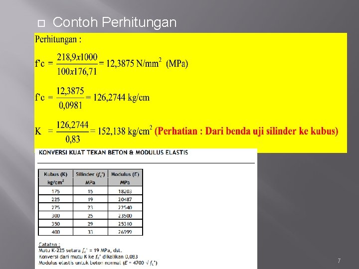  Contoh Perhitungan 7 