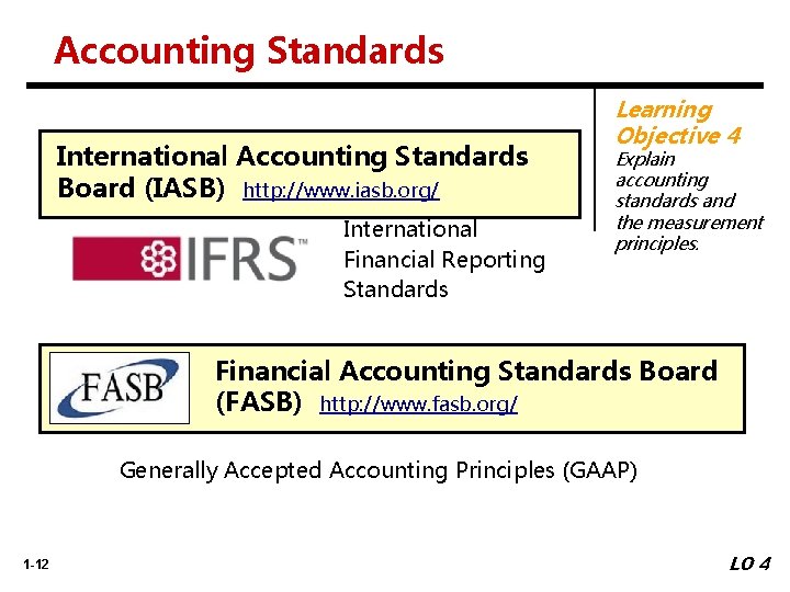 Accounting Standards International Accounting Standards Board (IASB) http: //www. iasb. org/ International Financial Reporting