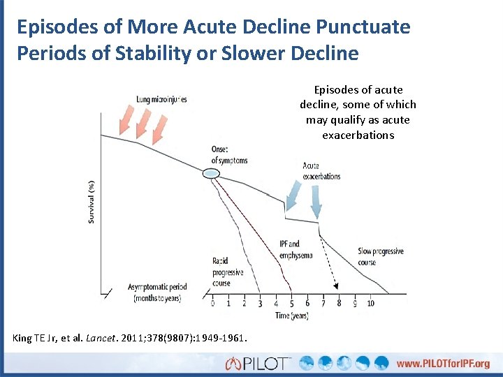 Episodes of More Acute Decline Punctuate Periods of Stability or Slower Decline Episodes of