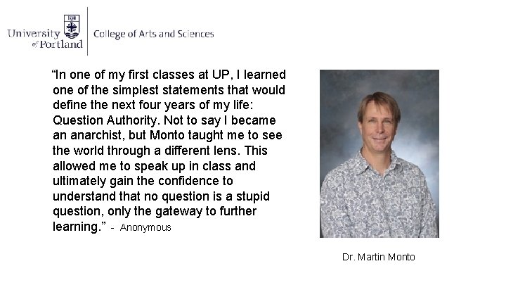 “In one of my first classes at UP, I learned one of the simplest