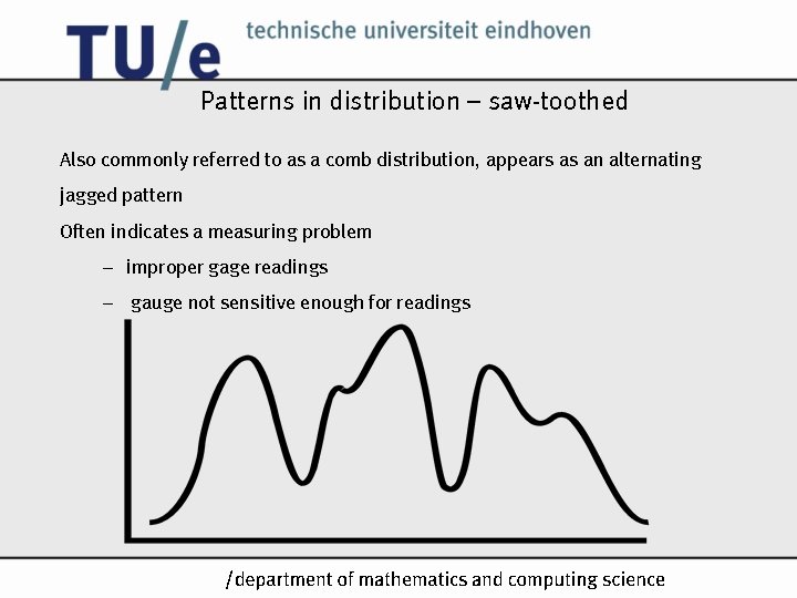 Patterns in distribution – saw-toothed Also commonly referred to as a comb distribution, appears Patterns in distribution – saw-toothed Also commonly referred to as a comb distribution, appears