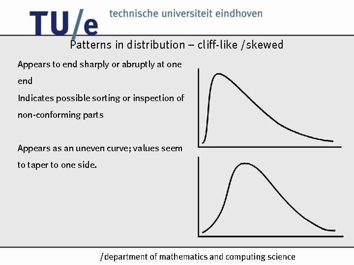 Patterns in distribution – cliff-like /skewed Appears to end sharply or abruptly at one Patterns in distribution – cliff-like /skewed Appears to end sharply or abruptly at one