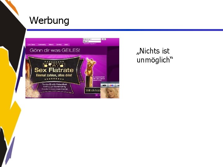 Werbung „Nichts ist unmöglich“ www. seminare-ps. net 