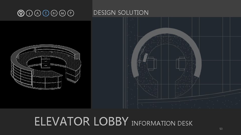 DESIGN SOLUTION ELEVATOR LOBBY INFORMATION DESK 50 