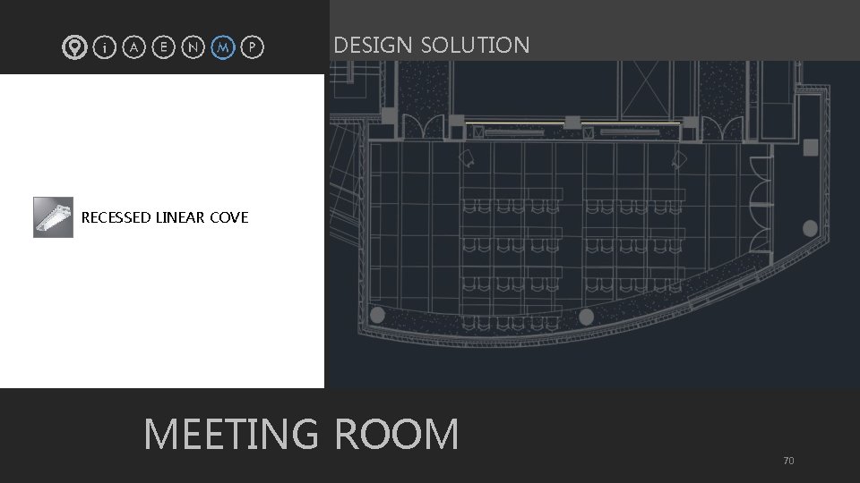 DESIGN SOLUTION § RECESSED LINEAR COVE MEETING ROOM 70 