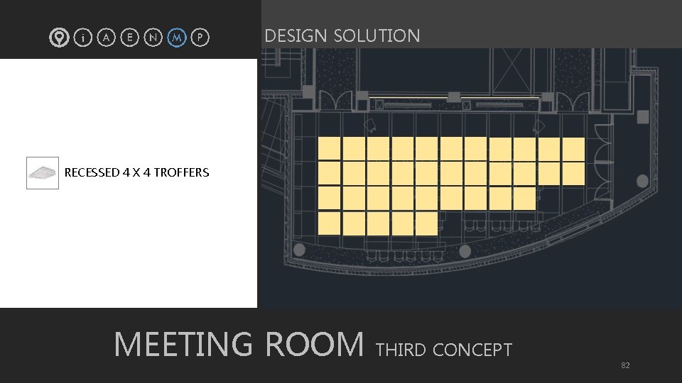 DESIGN SOLUTION § RECESSED 4 X 4 TROFFERS MEETING ROOM THIRD CONCEPT 82 