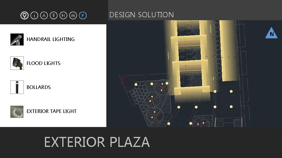 DESIGN SOLUTION § HANDRAIL LIGHTING § FLOOD LIGHTS § BOLLARDS § EXTERIOR TAPE LIGHT