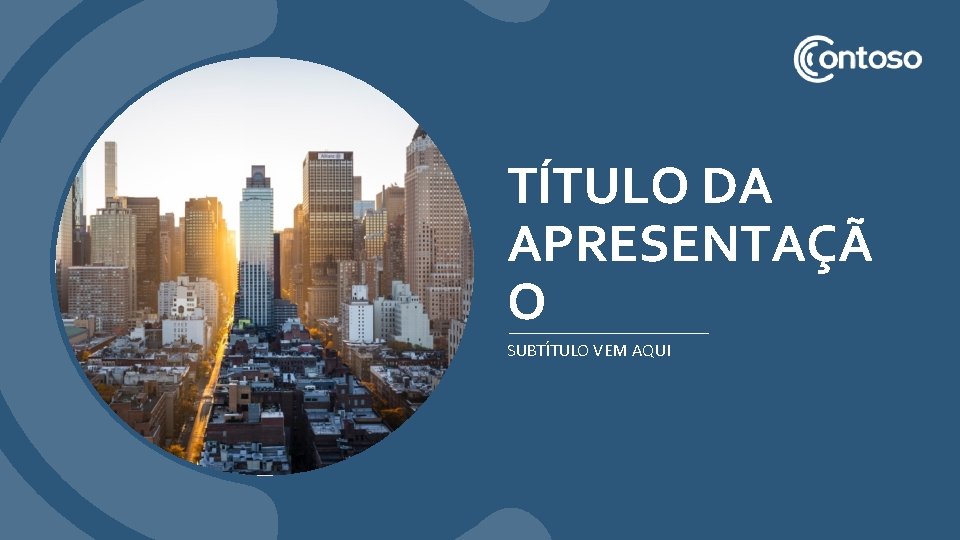 TÍTULO DA APRESENTAÇÃ O SUBTÍTULO VEM AQUI 