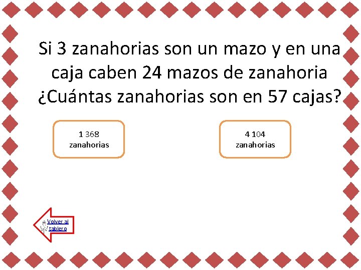 Si 3 zanahorias son un mazo y en una caja caben 24 mazos de