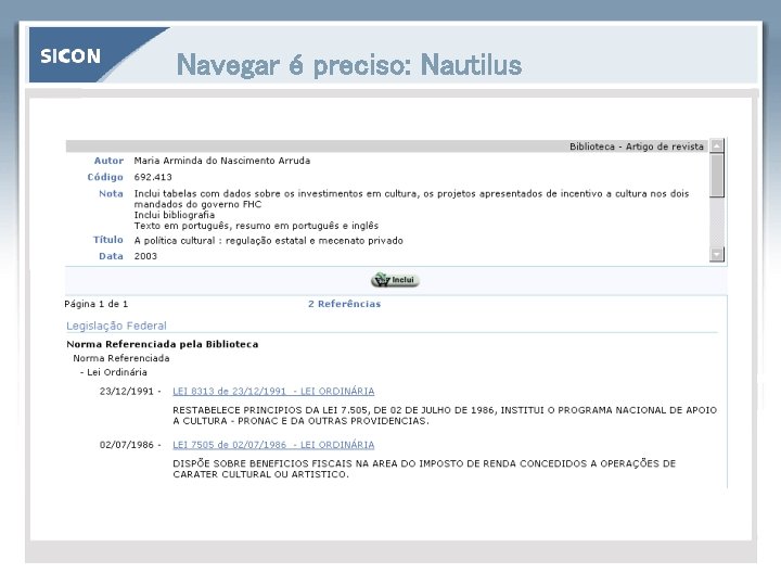 Navegar é preciso: Nautilus 