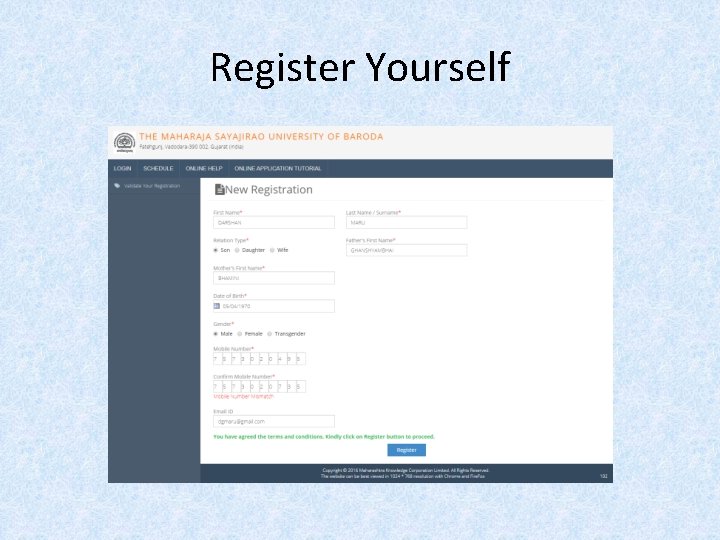 Register Yourself 