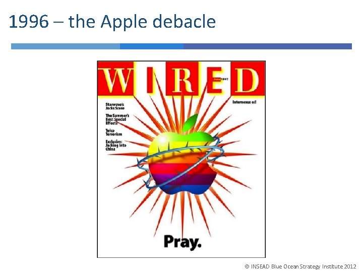 1996 – the Apple debacle INSEAD Blue Ocean Strategy Institute 2012 